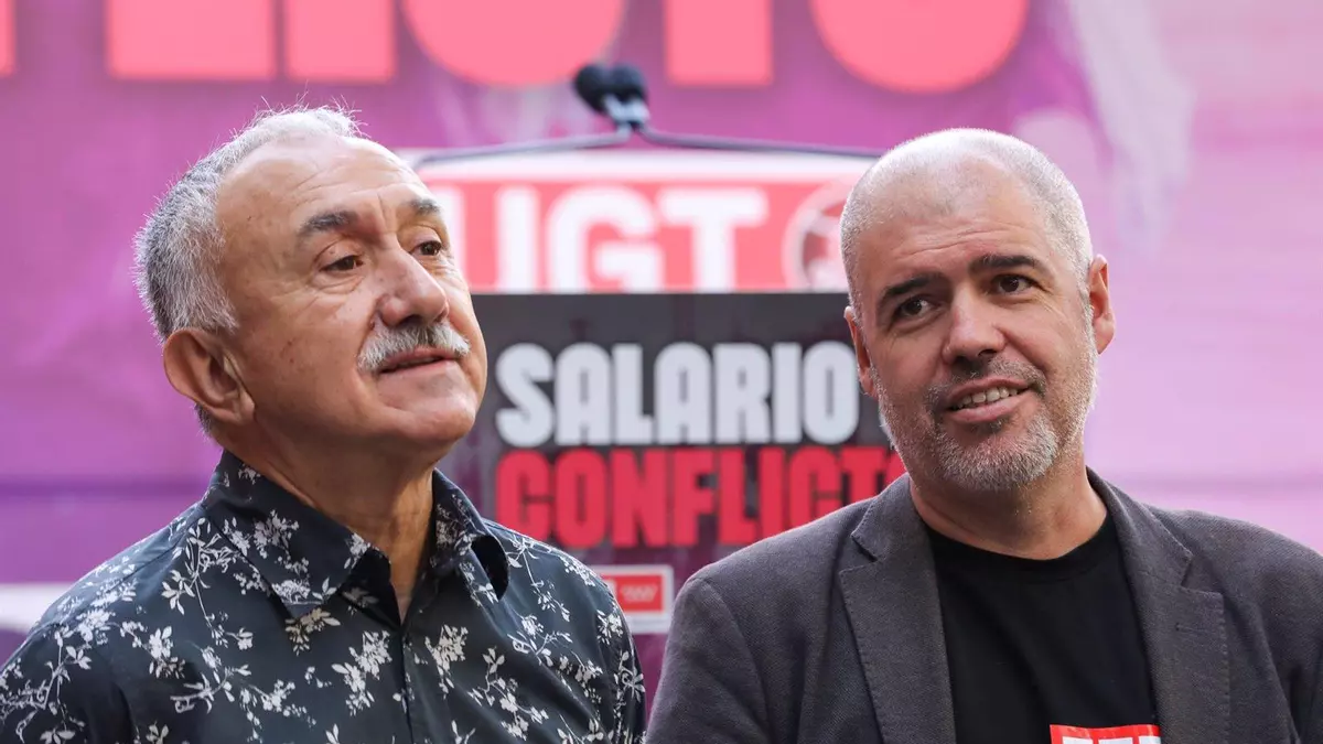 Sindicatos. Pepe Álvarez y Unai Sordo.