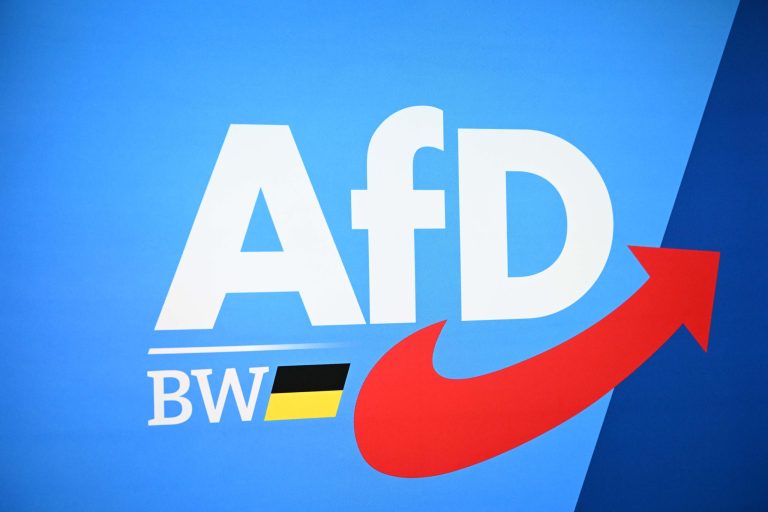 Afiliados de AfD, partido soberanista alemán, en un acto