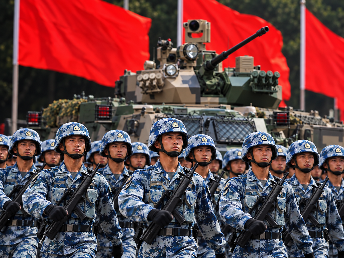 Militares del Ejército de Taiwán durante unas maniobras