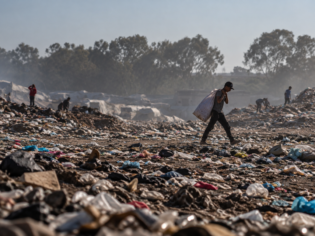 Vista de la Franja de Gaza, donde se han registrado ataques israelíes