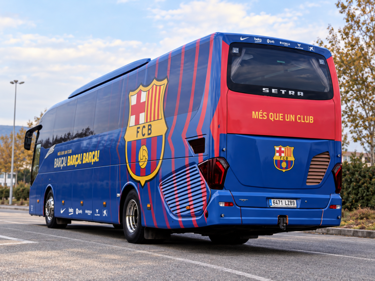 Jugadores del FC Barcelona durante un partido de Liga