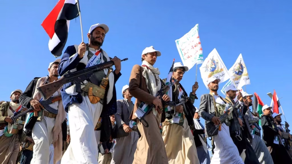 Combatientes hutíes en Yemen