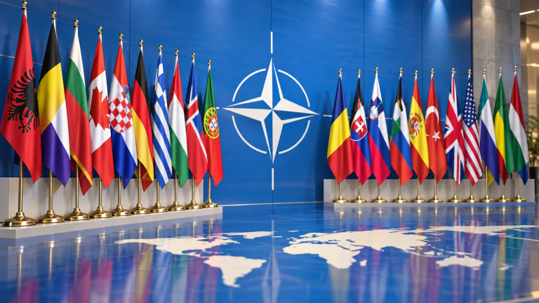 Sede de la OTAN en Bruselas, que ha anunciado el refuerzo de su presencia en el mar Negro