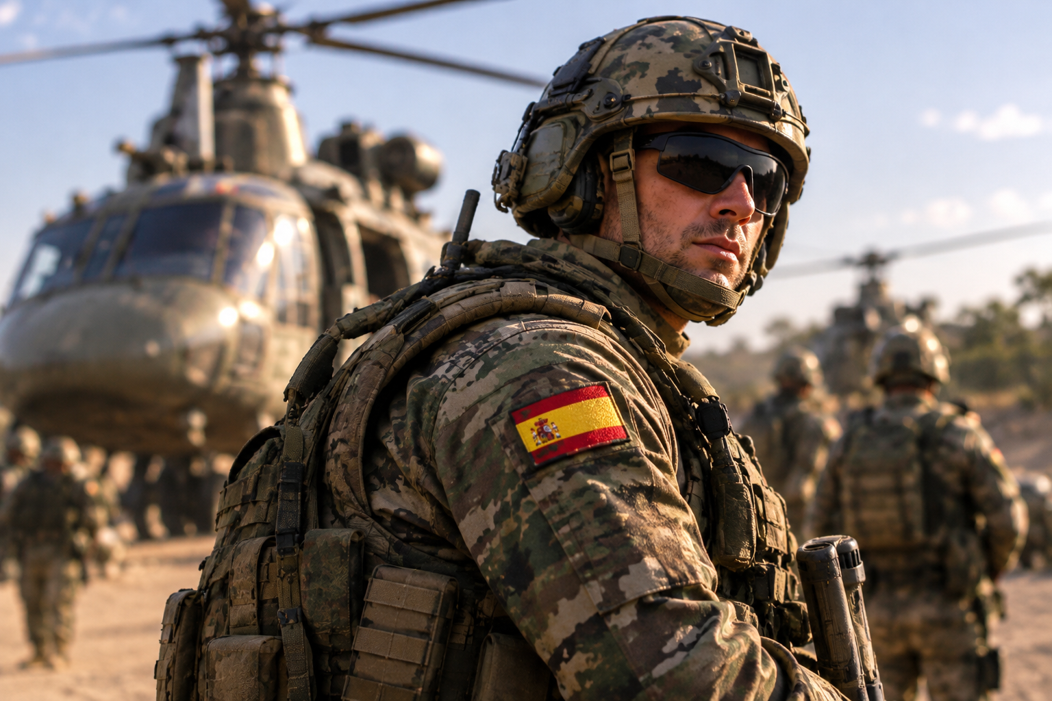 Vehículos y militares del Ejército de Tierra español
